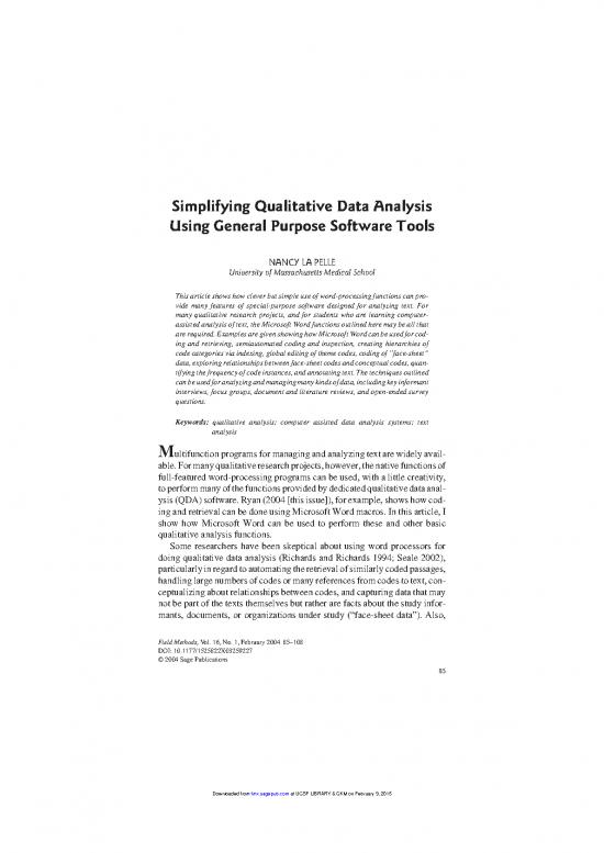 picture Processing Pdf 179127 | La Pelle 2004 Quadata Analysis General Software