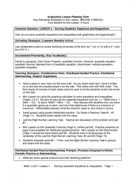 picture1_Quadratic Inequalities Pdf 178507 | Math Ii Unit 1 Acq Lesson 3 Solving Quadratic Equations And Inequalities