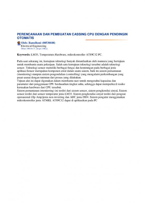 picture Cpu Pdf 179421 | Perencanaan Dan Pembuatan Cassing Cpu Dengan Pendingin Otomatis