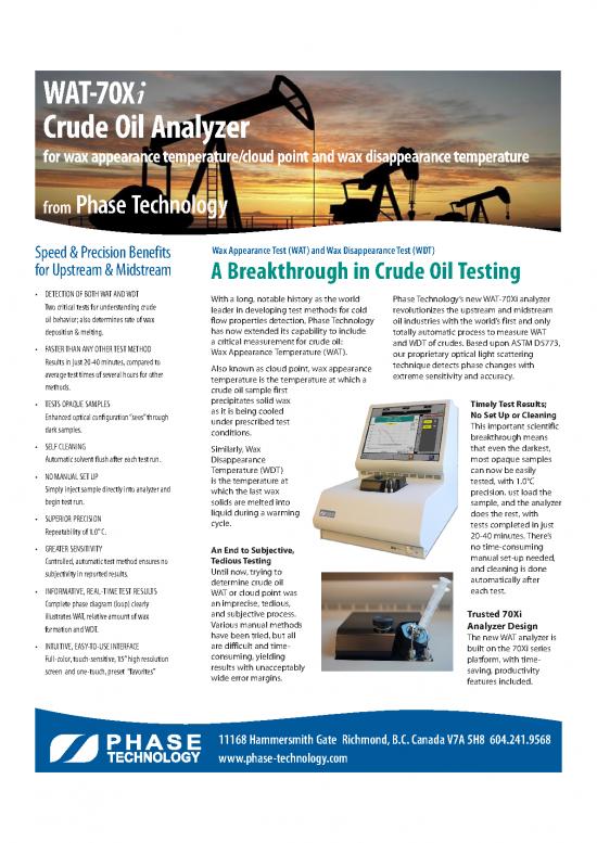 picture1_Oil Pdf 178028 | Phase Technology Wat 70xi Crude Oil Analyzer