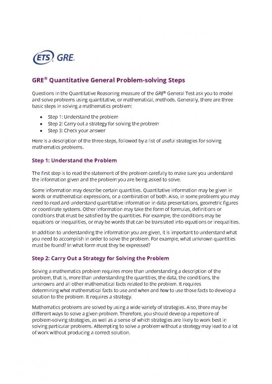 picture1_Problem Solving Strategies Pdf 178605 | Quantitative Reasoning Strategies