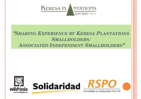 picture_Oil Pdf 177843 | Sharing Experience By Keresa Plantations Smallholders Associated Independent Smallholders