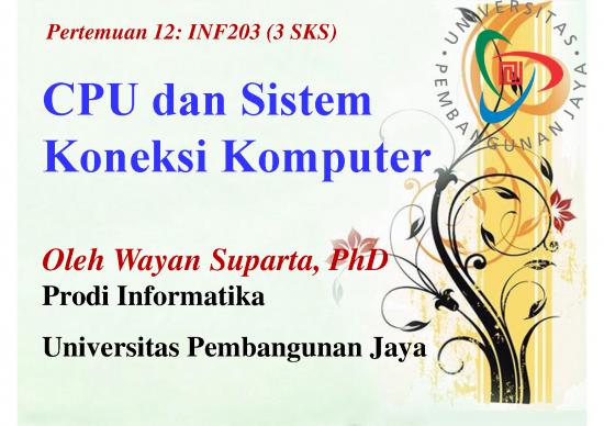 picture Cpu Pdf 179976 | Slide Inf203 Cpu Dan Sistem Koneksi Komputer Pertemuan 12