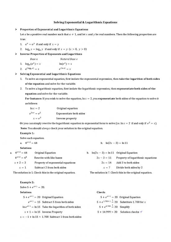 picture1_Solving Equations Pdf 178717 | Solving Exponential And Logarithmic Equation1385407076