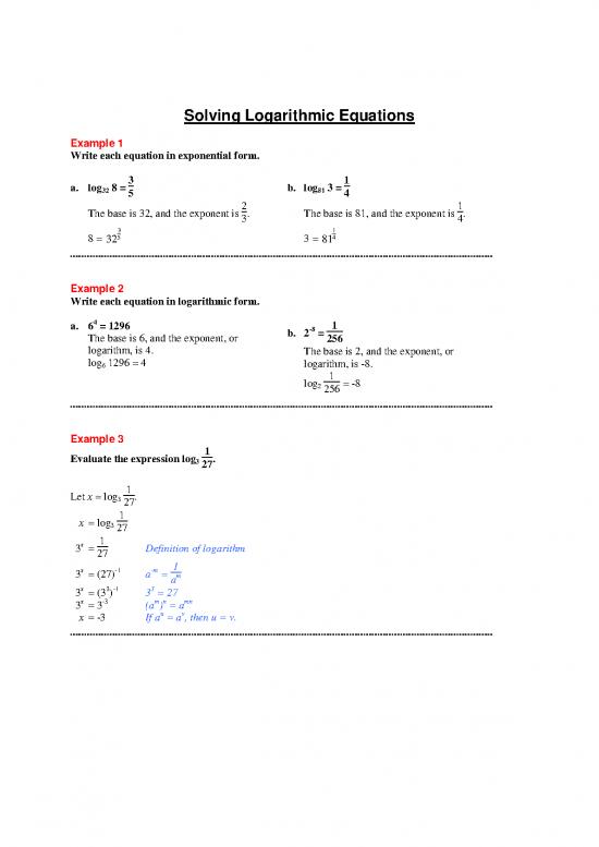picture1_Solving Equations Pdf 178517 | Solving Logarithmic Equations