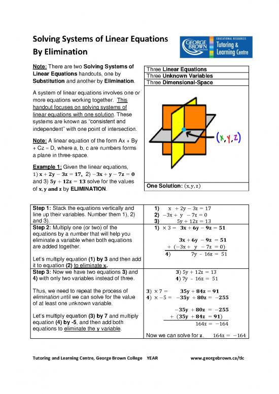 picture1_Solving Equations Pdf 178639 | Solving Systems Of Linear Equations   Substitution
