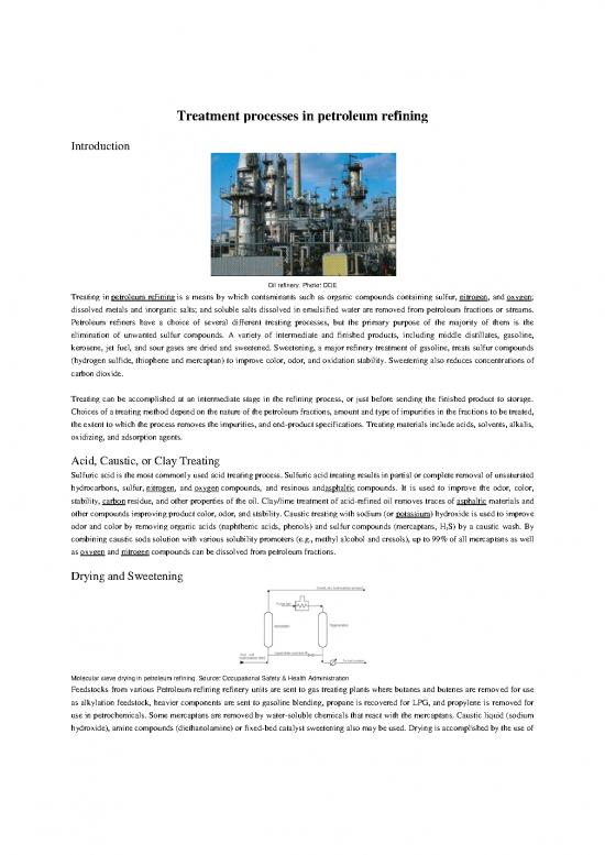 picture Oil Pdf 177338 | Treatment Processes In Petroleum Refining