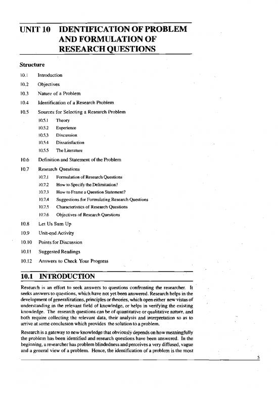 picture Formulation Of Research Problem Pdf 179775 | Unit 10