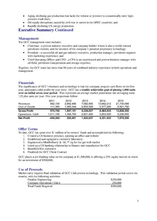 petroleum business plan