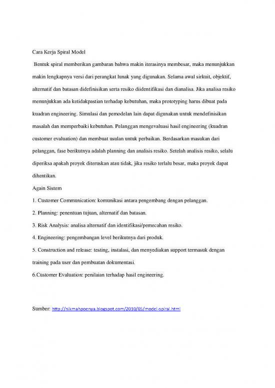 picture1_Spiral Model Pdf 180205 | 08018184 Roni Wijaya Spiral Cara Kerja Spiral Model