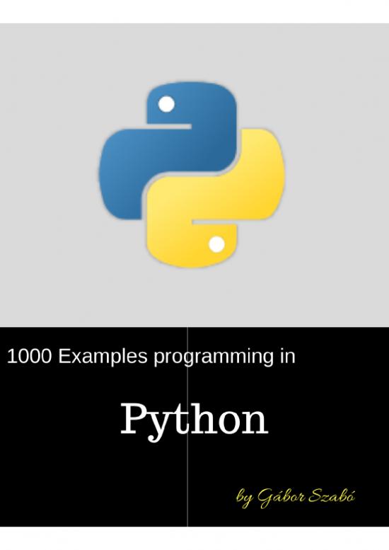 picture Python Pdf 182326 | 1000 Python Examples By Gabor Szabo