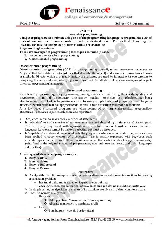 picture1_Programming Pdf 182642 | 3rd Sem C Programing