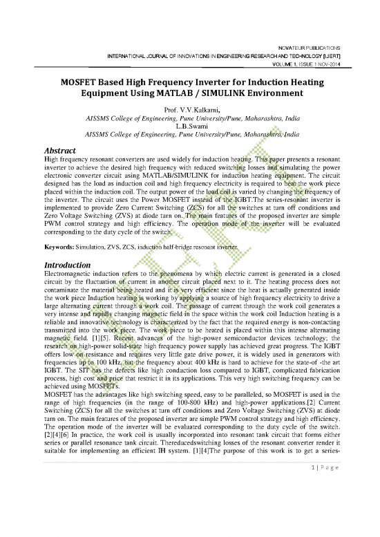 picture Induction Heating Pdf 180134 | 411067 Mosfet Based High Frequency Inverter For 288afb00