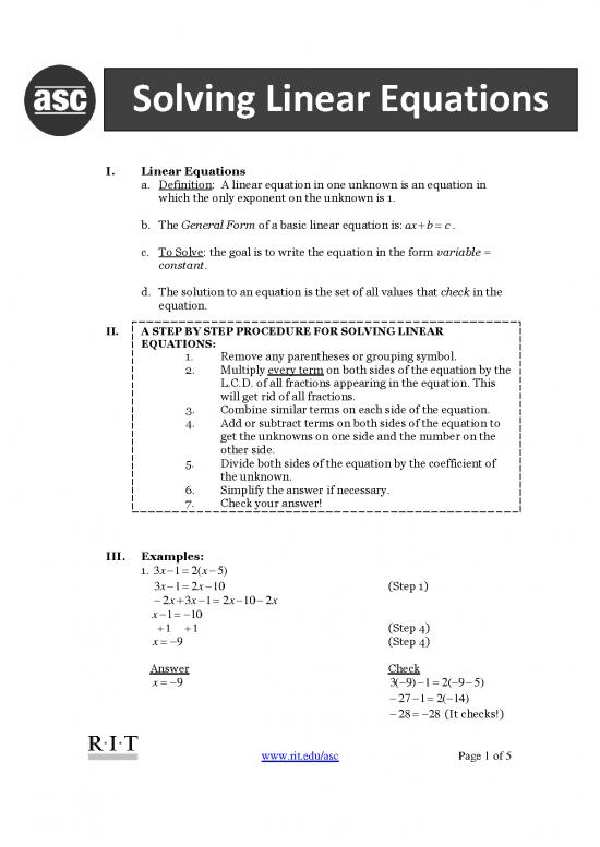 picture_Solving Equations Pdf 181888 | A4 Linearequations Bp 9 22 14