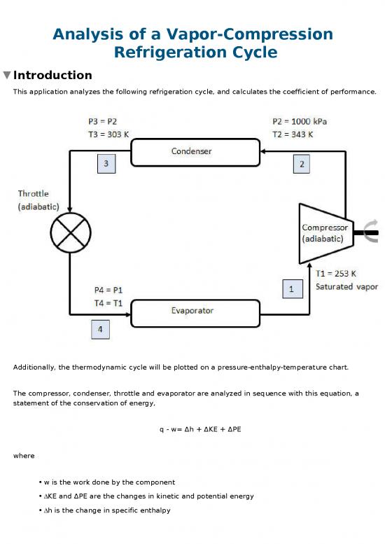 Refrigeration Cycle Pdf 181003 Analysis Of A Vapor Compression
