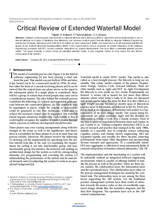picture Waterfall Model Pdf 180849 | Critical Review Of Extended Waterfall Model