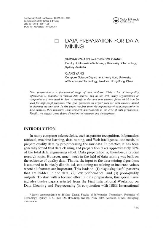 picture Processing Pdf 180613 | Data Preparation For Data Mining Zzy