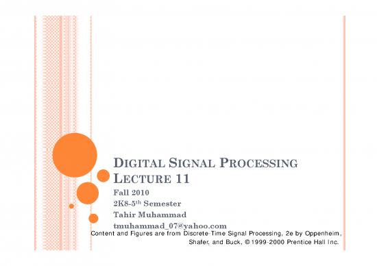 picture Processing Pdf 180379 | Dsp Lecture11a