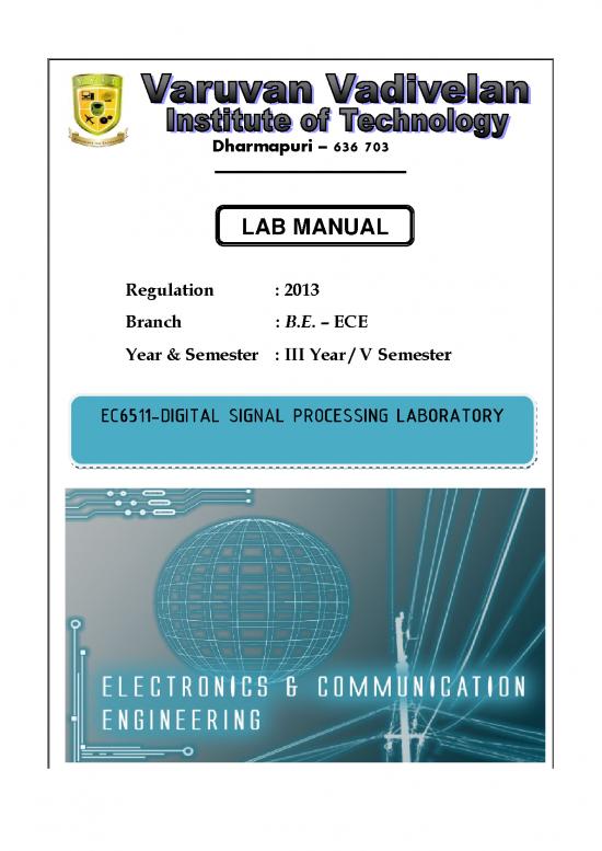 picture Processing Pdf 181355 | Ec6511 Digital Signal Processing Lab