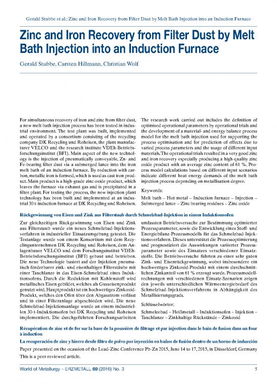 picture Induction Furnace Pdf 181349 | Erzmetall Schmelzinjekt2016