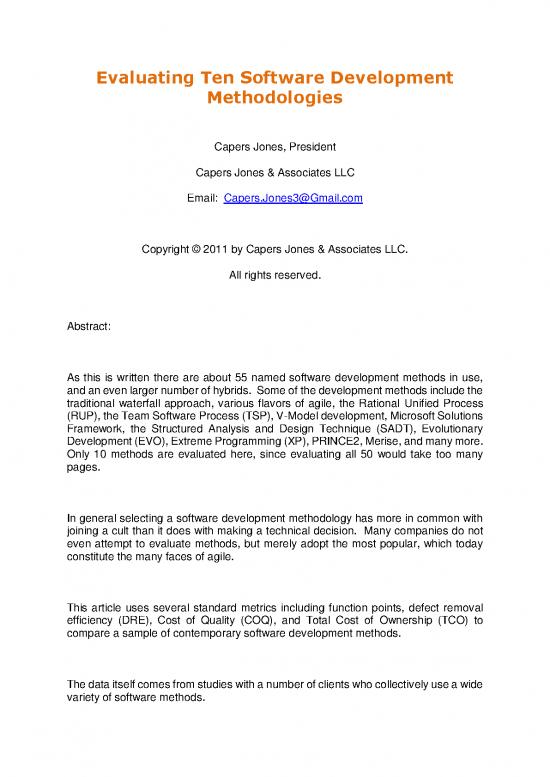 picture Agile Software Development Pdf 181152 | Evaluating Ten Software Development Methodologies