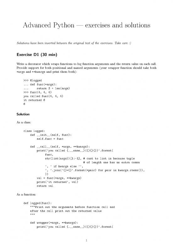 picture Python Pdf 182341 | Exercises And Solutions