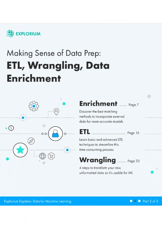picture Data Preparation For Machine Learning Pdf 180708 | Explorium Part Two Making Sense Of Data Prep Etl Wrangling And Data Enrichment 0821