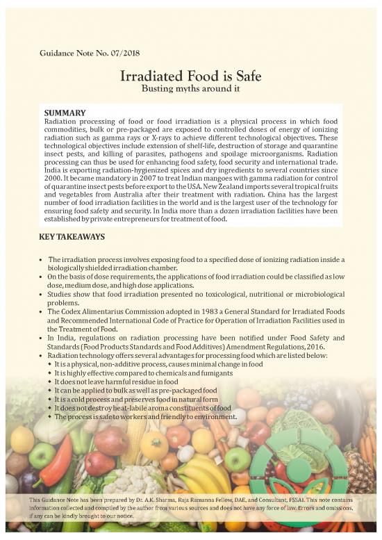 picture Processing Pdf 180735 | Guidance Note Irradiated Food Safe 24 12 2018