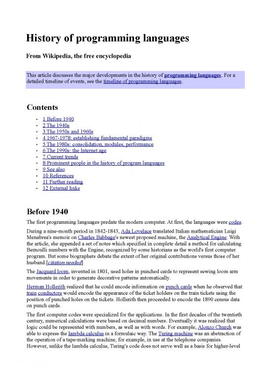 picture Programming Pdf 182559 | History Prog Lang