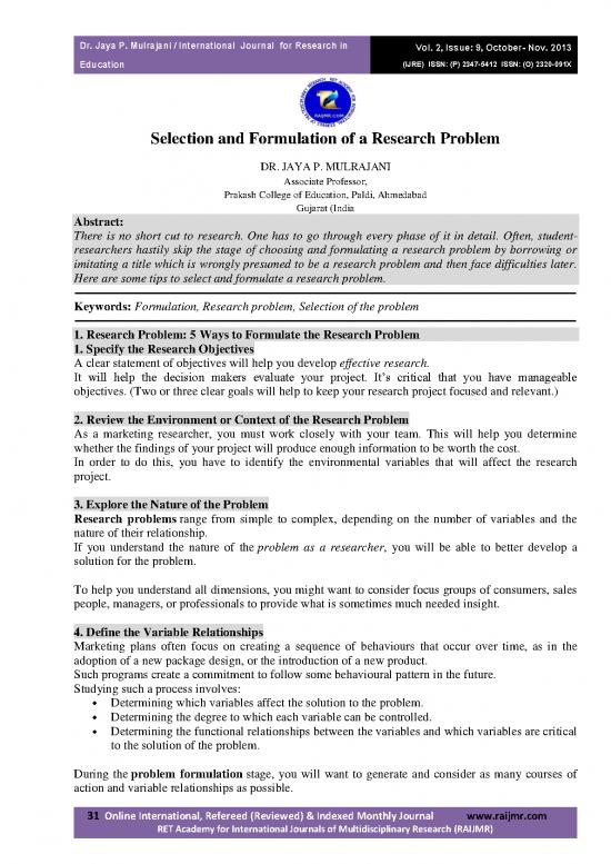 picture_Formulation Of Research Problem Pdf 181174 | Ijre 2015 Vol04 Issue 05 08