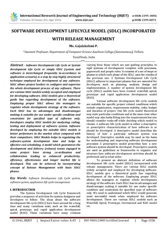 picture1_System Development Life Cycle Pdf 180887 | Irjet V3i4304