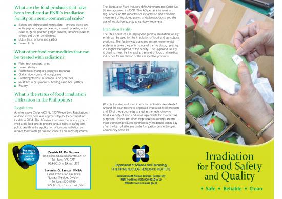picture Food Irradiation Pdf 181144 | Irradiation For Food Safety And Quality