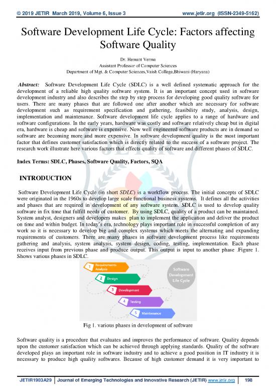 picture System Development Life Cycle Pdf 180926 | Jetir1903a29