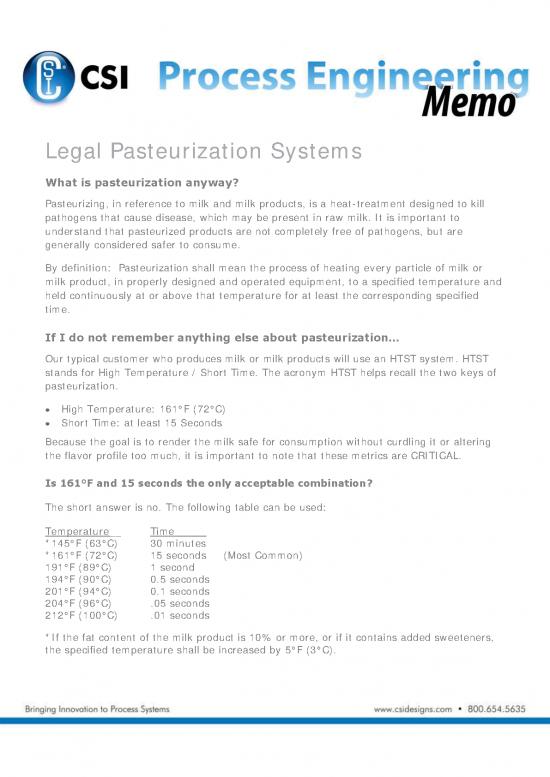 picture1_Pasteurization Pdf 180617 | Legal Pasteurization Systems Process Engineering Memo