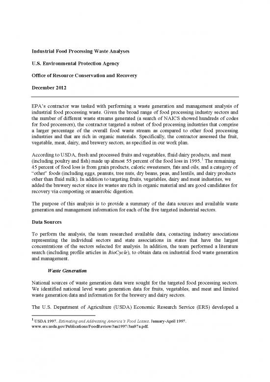 picture Processing Pdf 180699 | Msw Task9 Industrialfoodprocessingwasteanalyses 508 Fnl 2