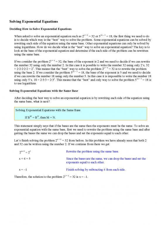 picture Solving Equations Pdf 182090 | N6 50309