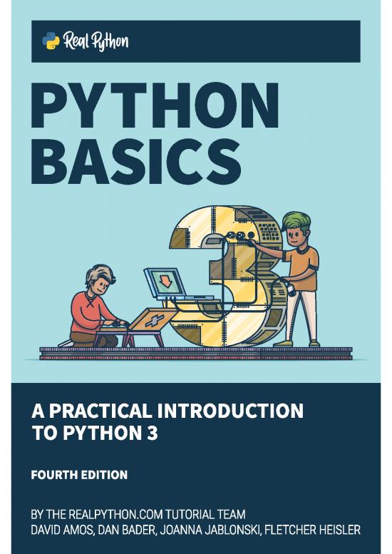 picture Python Pdf 182696 | Python Basics Sample Chapters