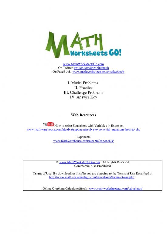 picture1_Solving Equations Pdf 181785 | Section 3 Worksheet Examples    Equations With Variables In Exponents
