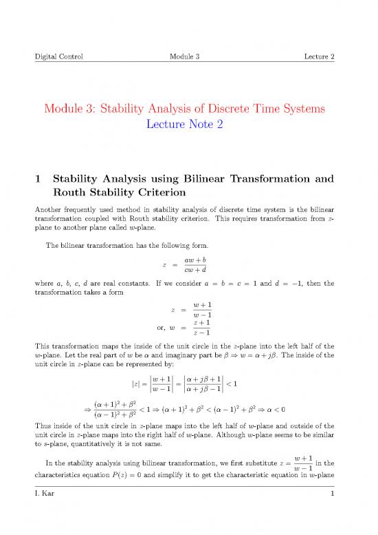 picture_Bilinear Transformation Example 180632 | Stability Analysis Of Discrete Time Systems