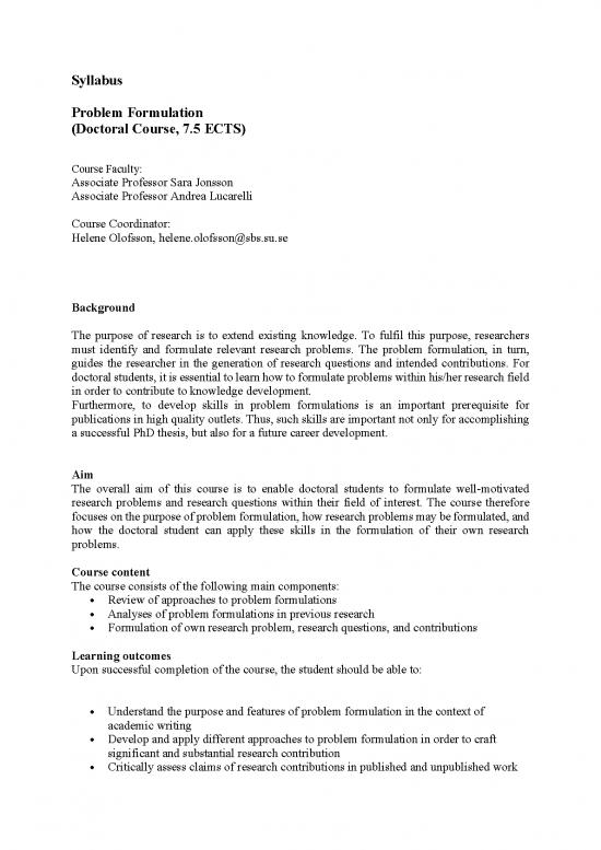 picture Formulation Of Research Problem Pdf 181262 | Syllabus Problem Formulation Ht22