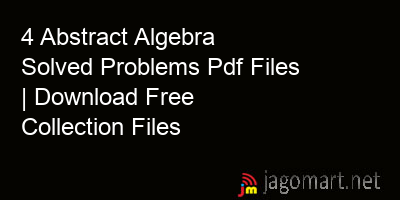 picture 4 Abstract Algebra Solved Problems Pdf Files | Download Free Collection Files