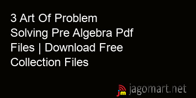 pre algebra the art of problem solving pdf