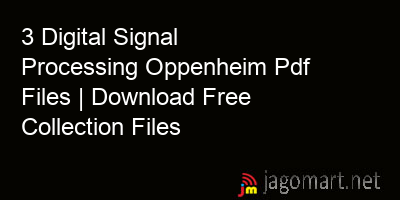 picture 3 Digital Signal Processing Oppenheim Pdf Files | Download Free Collection Files