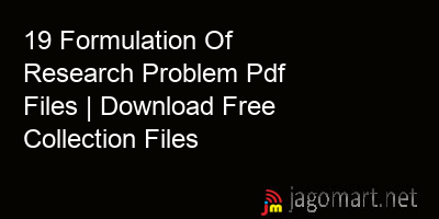 picture 19 Formulation Of Research Problem Pdf Files | Download Free Collection Files