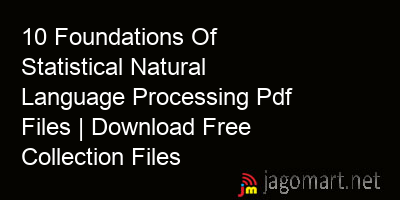 picture 10 Foundations Of Statistical Natural Language Processing Pdf Files | Download Free Collection Files