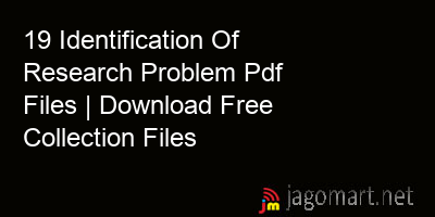 picture 19 Identification Of Research Problem Pdf Files | Download Free Collection Files
