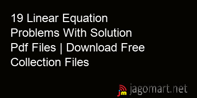 picture 19 Linear Equation Problems With Solution Pdf Files | Download Free Collection Files