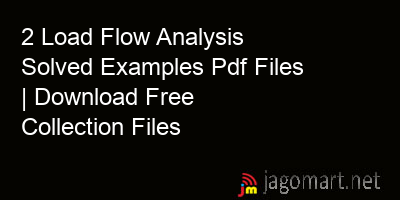 picture 2 Load Flow Analysis Solved Examples Pdf Files | Download Free Collection Files