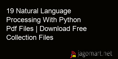 picture 19 Natural Language Processing With Python Pdf Files | Download Free Collection Files