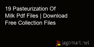 picture 19 Pasteurization Of Milk Pdf Files | Download Free Collection Files